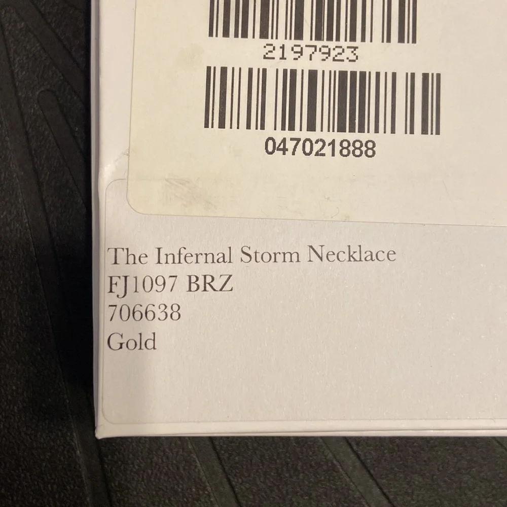 NIB Alighieri the infernal storm necklace gold never worn - Picture 5 of 5